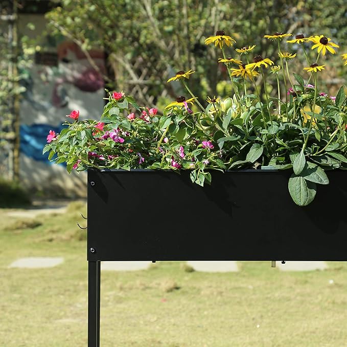 MIXC Metal Raised Garden Beds with Legs, Elevated Planter Boxes Outdoor Raised for Gardening, Large Planter Box for Vegetable Flower Herb