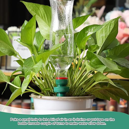 Patelai Terracotta Plant Watering Spikes Self to Use with Cola Bottles Houseplant Watering Stakes Automatic Irrigation System (10 Pack,Terracotta)