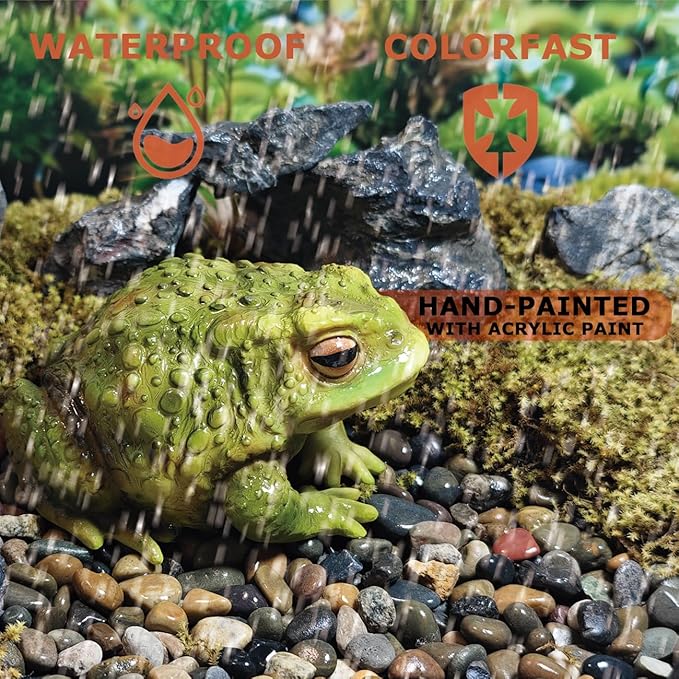 Sunthus Frog Toad Sculptures Garden Statues Yard Art Resin Decorations Outdoor Garden Decor