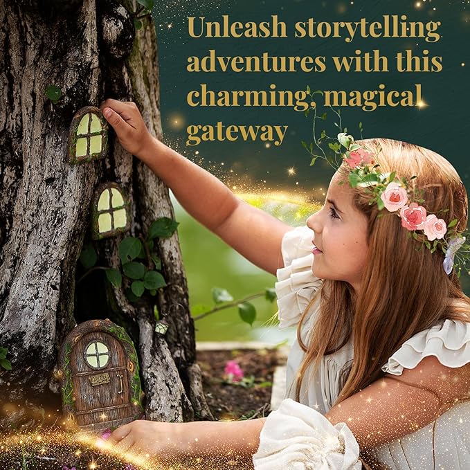 Fairy Doors for Trees, Fairy Door, Fairy Garden, Fairy House Kit, Fairy Garden Decor, Fairy Garden Accessories Outdoor kit, Fairy Doors for Trees Outdoor, Gnome House, Fairy Doors