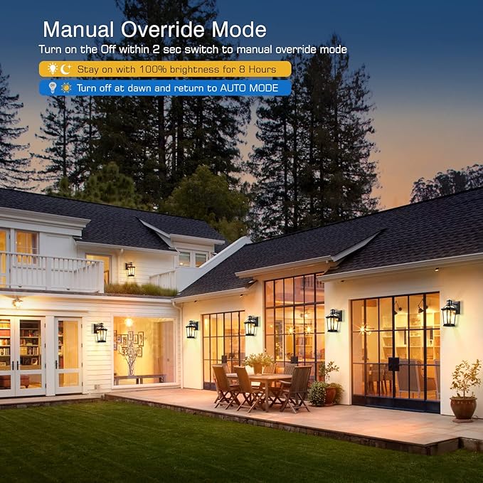 VIANIS Motion Sensor Exterior Light Fixture, 2 Pack Dusk to Dawn Outdoor Light Wall Mount, Anti-Rust Aluminum Outside House Lights, Farmhouse Coach Lantern for Porch, Entryway, Garage, Front Door