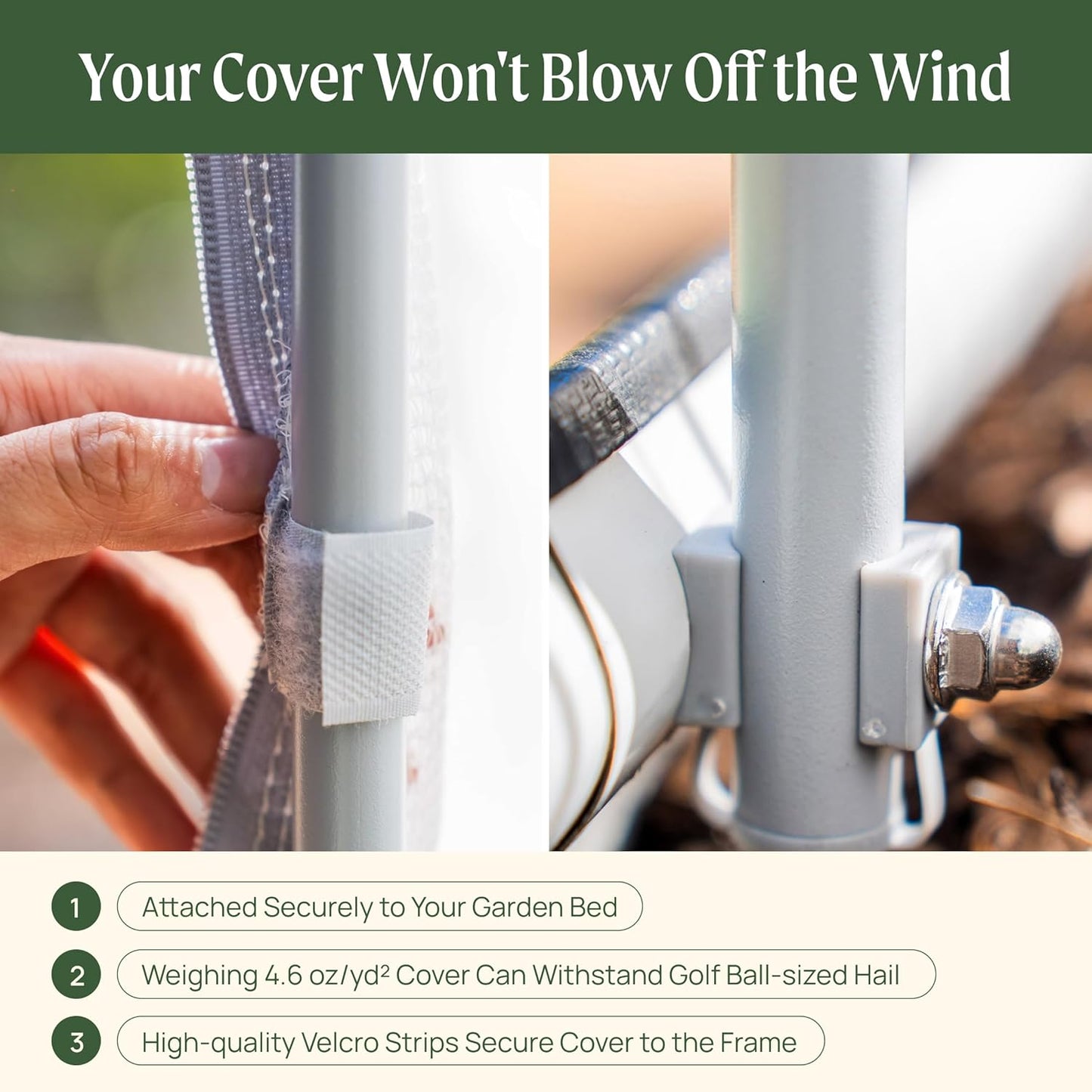 Vego garden Cover System for 3.5' x 5.0' (6 in 1) Garden Bed