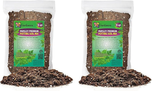 Parsley Plant Potting Soil - All-Natural Blend for Thriving Parsley Plants - Boosts Root Health and Aroma - 10 Quart