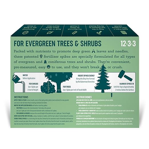 Fertilizer Spikes for Evergreen Trees & Shrubs (12 Spikes - 3.0 Lbs)