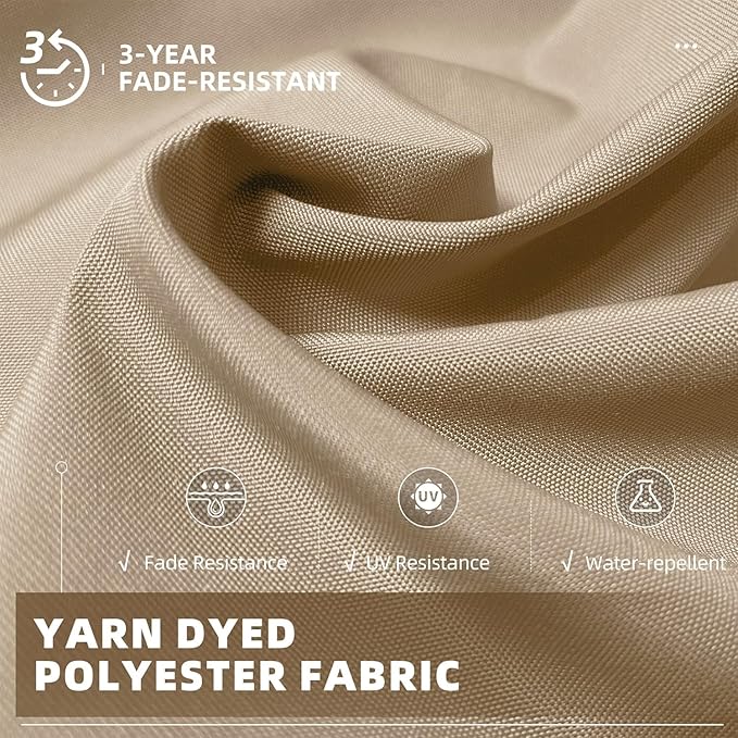 PURPLE LEAF 9' X 11.5' Patio Umbrella with Base Outdoor Cantilever Rectangle Umbrella Offset Umbrella with 360-degree Rotation for Garden Deck Pool Patio, Beige