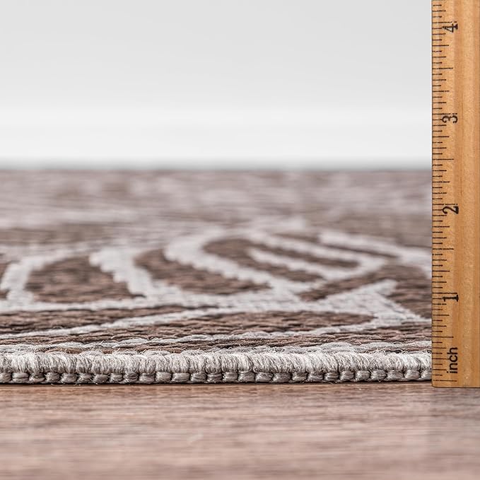 Keen Home Design Terrace Outdoor Area Rug - 10x14 Washable Indoor/Outdoor Rug for Patio, Kitchen, Balcony, Beach, Garden, Deck and Porch, Size: 10'x14'