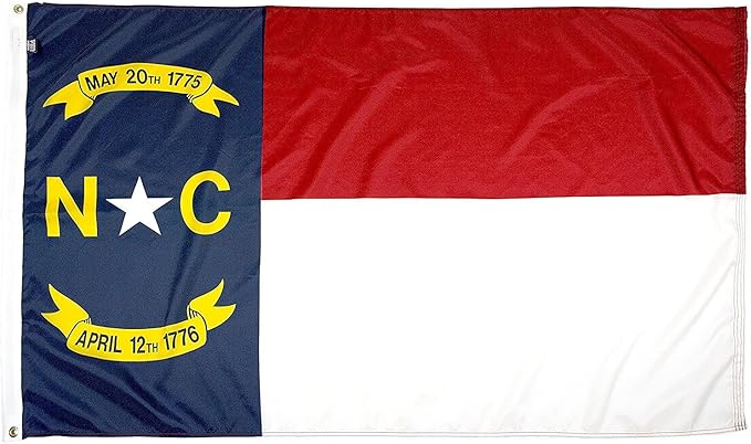 FlagSource North Carolina Nylon State Flag, Made in the USA, 5x8'
