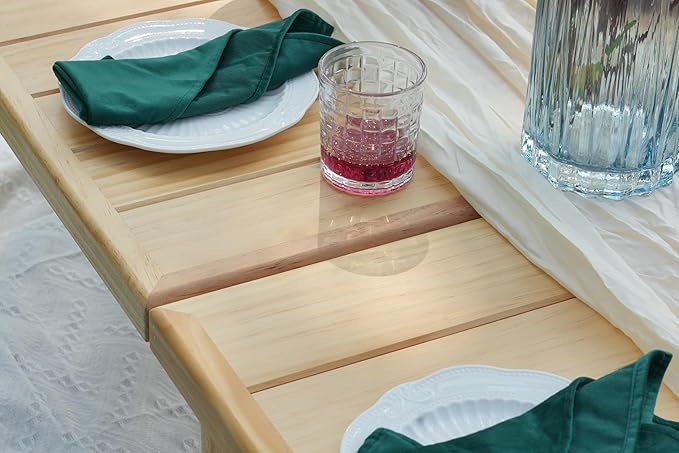 Double Height Picnic Table 30×30 Folded 60×30 Unfolded 200 lbs Load-Bearing Bohemian Style