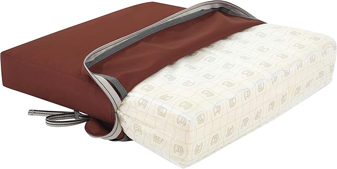 Classic Accessories Ravenna Water-Resistant 22 x 21 x 3 Inch Patio Seat Cushion, Spice, Chair Seat Cushion