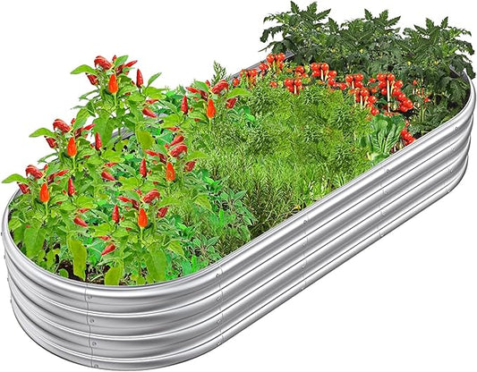 6x2.3x1ft Raised Garden Bed for Flowers, Outdoor Raised Planter Box, Backyard Raised Garden Bed for Plant