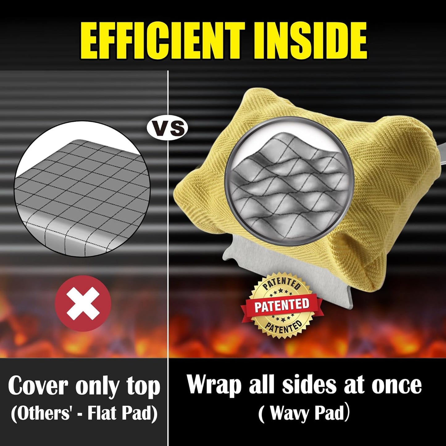 GRILLART Grill Brush for Outdoor Grill Bristle Free - Reinforced Grill Cleaner Scraper BBQ Brush - Replaceable Head Barbecue Grill Cleaning Brush - Safe BBQ Accessories Grill Tools - Gifts for Men/Dad