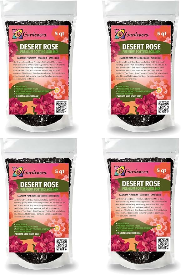 Organic Desert Rose Soil Blend - Promote Strong Root Development and Flowering - 20 QUARTS