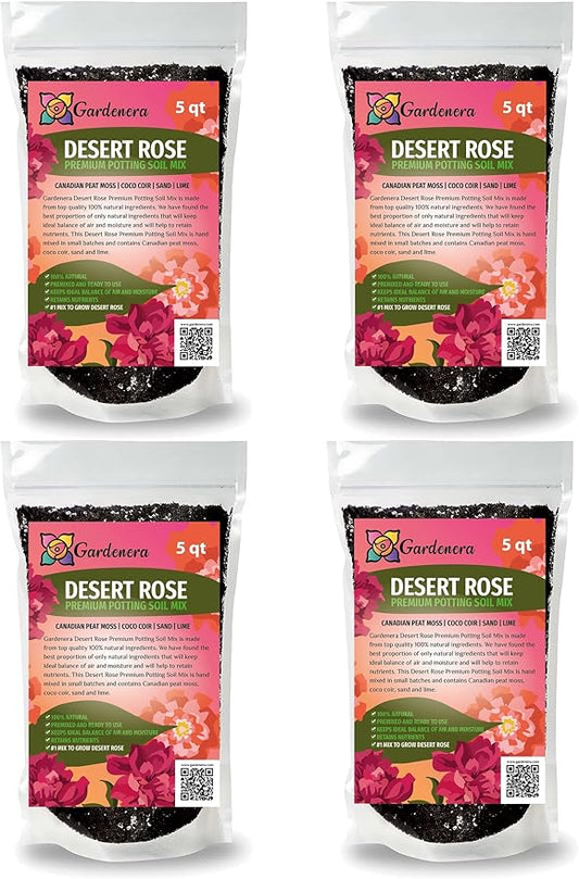 Organic Desert Rose Soil Blend - Promote Strong Root Development and Flowering - 20 QUARTS