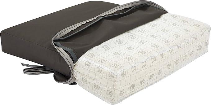 Classic Accessories Ravenna Water-Resistant 19 x 19 x 3 Inch Patio Seat Cushion, Dark Taupe, Chair Seat Cushion