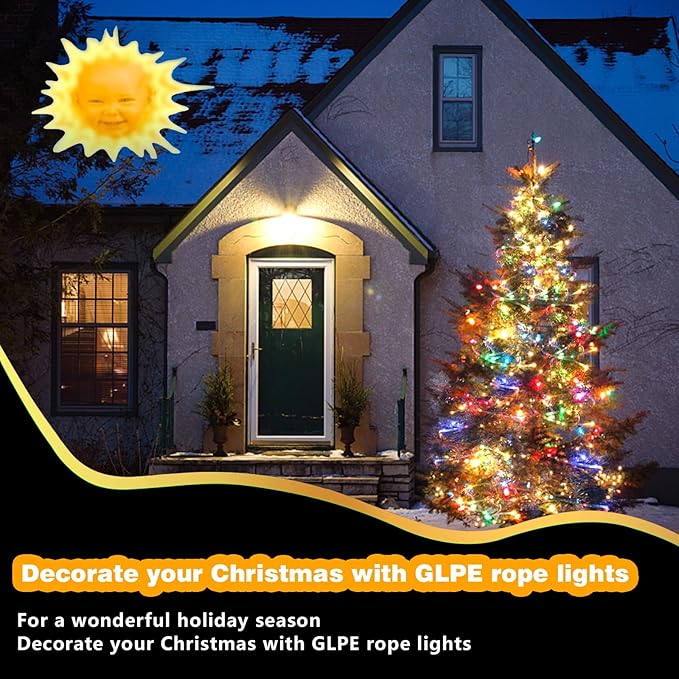 RGBW LED Rope Lights Outdoor with USB Powered, 33Ft 100 LED String Lights Indoor with Remote, 20 Color Changing Fairy Lights for Outside Garden Party Wedding Christmas