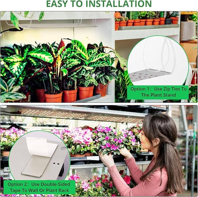 TONYFUL LED Grow Lights, 360 LEDs Plant Lights for Indoor Growing, 36W Premium Full Spectrum Grow Light with 4/8/12H Timer, 10 Dimmable Levels - Ideal for Indoor Growing (4Pcs)