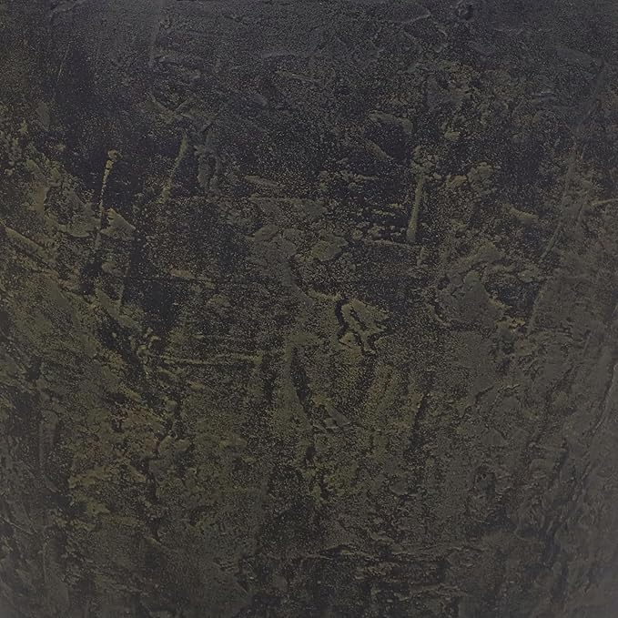 Sunnydaze 24-Inch Anjelica Large Plastic Pot for Plants - Outdoor Polyresin Round Planter with Drillable Drainage Holes - Sable