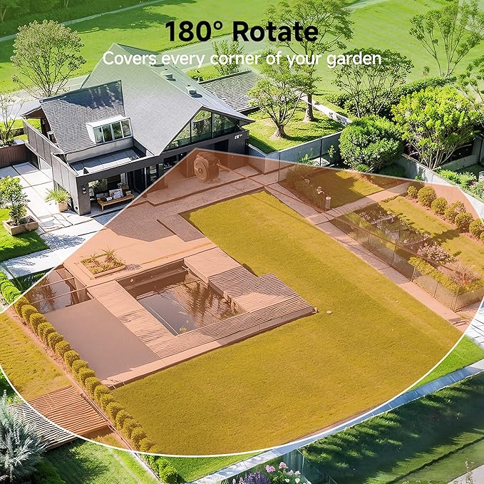 Giraffe Tools Retractable Garden Hose Reel 1/2 Inch x 155 with 5 ft Leader Hose, Heavy Duty, Any Length Lock, Slow Return System, Wall Mounted and 180 Deg Swivel Bracket