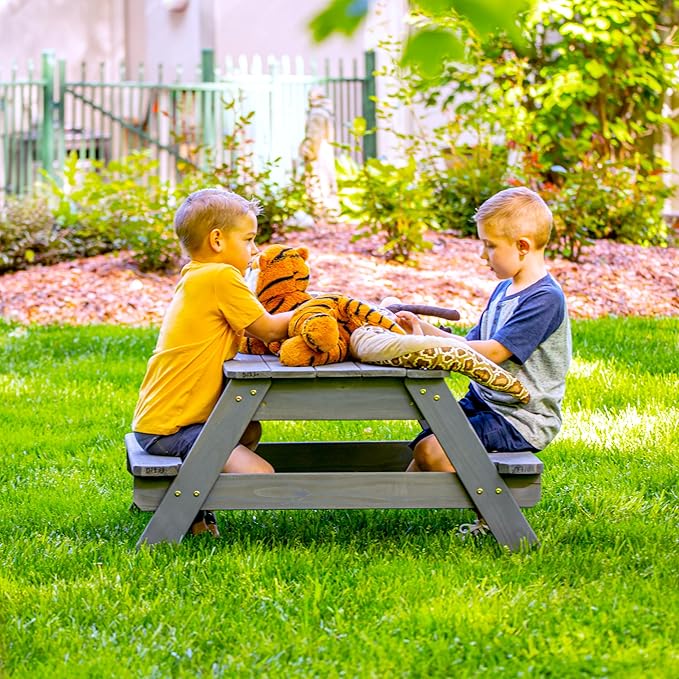 Jack & June Cedar Convertible Sand Box and Picnic Table Playset