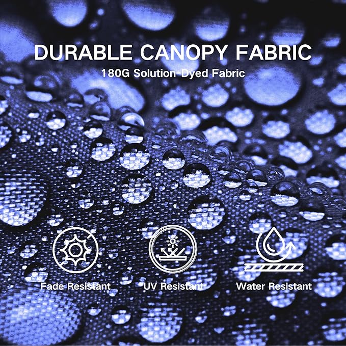 Kingdura 10ft 3-Tier Patio Umbrella, Outdoor Table Umbrella with Easy Crank & Tilt, 8 Reinforced Ribs, UV Protection for Deck, Pool, Market, Backyard (Navy blue)