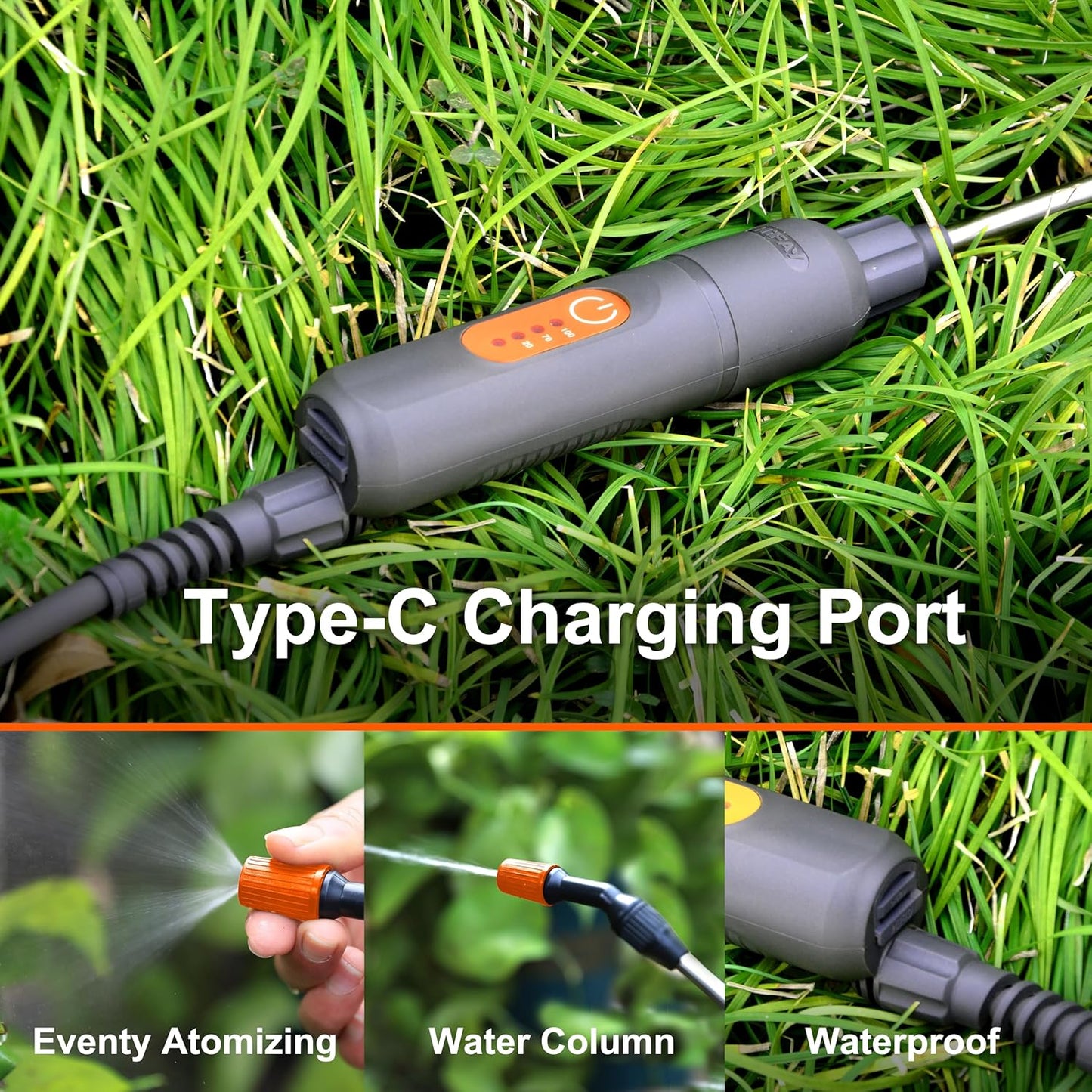 ES4-PRO Electric Sprayer 1 Gallon Built-in 4000mAh,Rechargeable Battery Powered Sprayer with Telescopic Wand,Plant Mister,Kitchen Cleaning,Indoor Watering Can for Plants (Blue)