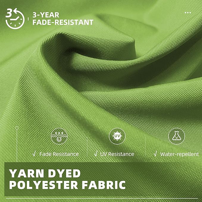 PURPLE LEAF 10' X 13' Square Cantilever Umbrella Patio Umbrella with Base Outdoor Umbrella Aluminum Offset with 360-degree Rotation for Garden Deck Pool Patio Apple Green