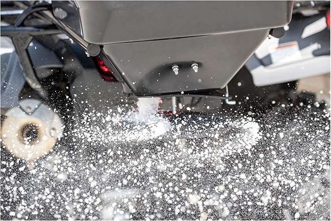 Buyers Products ATVS100 ATV All-Purpose Broadcast Spreader 100 lbs. Capacity with Rain Cover , Black