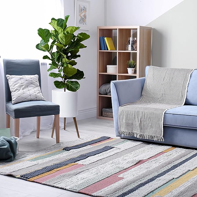 D'vine Dev 12 Inch Planter Pot with Stand, Mid-Century Tall Plant Pot with Legs for Indoor Plants, Large, White, 88-O-C-1