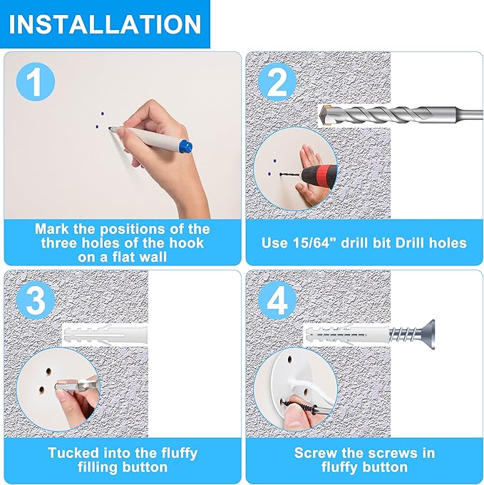 Ceiling Hooks for Hanging Plants - Metal Plant Bracket Iron Wall Mount Lanterns Hangers for Hanging Bird Feeders, Lanterns, Wind Chimes, Planters, Outdoor Decoration Hooks (White)