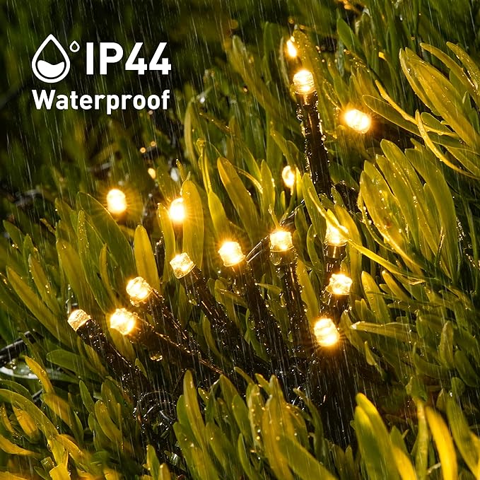 JMEXSUSS 2 Pack Solar String Lights Outdoor Waterproof - Total 400 LED 151FT Solar Lights Outdoor, 8 Modes Warm White Christmas Light for Outside Patio Yard Tree Garden Christmas Decorations