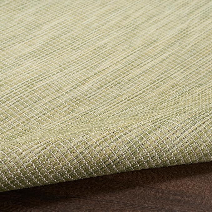 Nourison Home Positano Indoor/Outdoor Green 9' x 12' Area Rug, Easy Cleaning, Non Shedding, Bed Room, Living Room, Dining Room, Backyard, Deck, Patio (9x12)