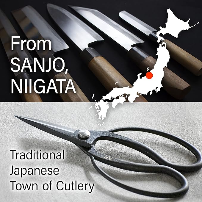 YAMASAN KYOTO UJI Japanese Suiryu Bonsai Scissors - Traditional Hasami Pruning Shears, Japanese Bonsai Garden Tools, Made in Japan (7.87inch)