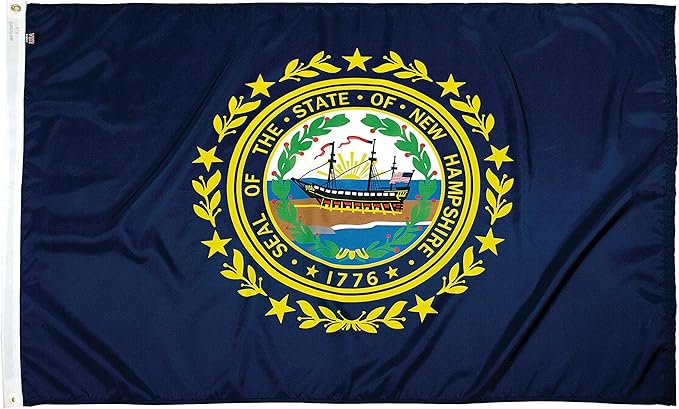 FlagSource New Hampshire Nylon State Flag, Made in the USA, 3x5'
