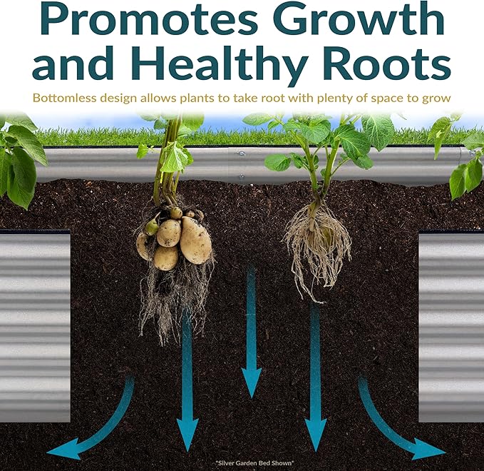 Sunnydaze 11.75" H Raised Metal Garden Bed - Galvanized Raised Garden Bed Outdoor for Vegetables and Flowers - Brown - Square