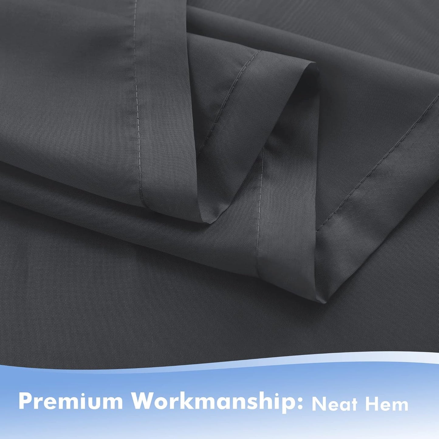 HolidayIdeas Outdoor Sheer Curtains for Patio Waterproof, 2 Panels - 54 x 84 Inch - Grey Light Filtering Voile Outside Curtains Grommet Drapes for Front Porch, Gazebo, Pergola, Backyard