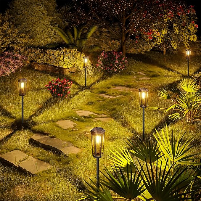 KINKAI Solar Path Lights Outdoor, Bright Garden Lights