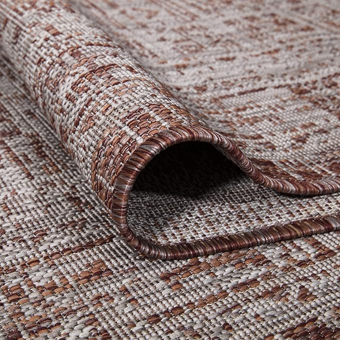 Keen Home Design Terrace Outdoor Area Rug - 8x10 Washable Indoor/Outdoor Rug for Patio, Kitchen, Balcony, Beach, Garden, Deck and Porch, Size: 7'7"x10'