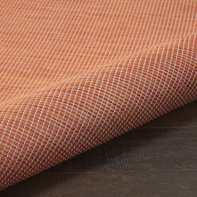 Nourison Positano Indoor/Outdoor Terracotta 2'2" x 8' Area Rug, Easy Cleaning, Non Shedding, Bed Room, Living Room, Dining Room, Backyard, Deck, Patio (2x8)