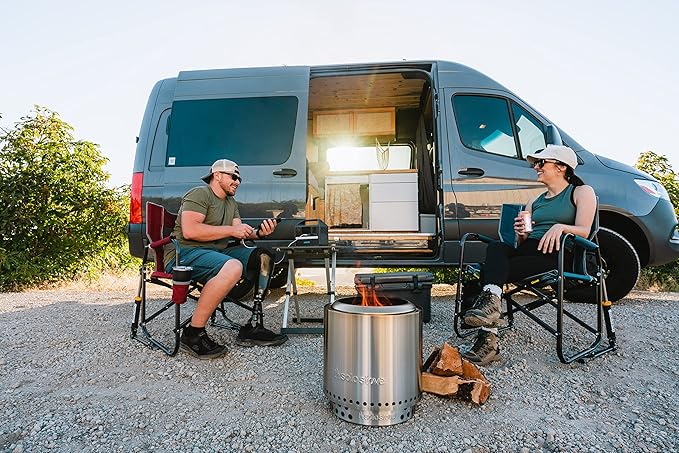 Solo Stove Ranger Big Yard Bundle | Includes Fire Pit, Stand, Shield & Shelter | Perfect for 2–4 People | Portable Wood Burning, Stainless Steel, 15.25in H x 15in Dia