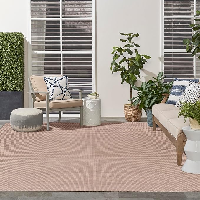 Nourison Home Positano Indoor/Outdoor Jute 9' x 12' Area Rug, Easy Cleaning, Non Shedding, Bed Room, Living Room, Dining Room, Backyard, Deck, Patio (9x12)