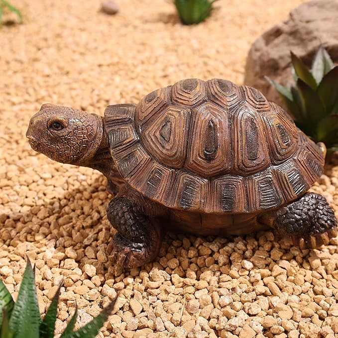 Turtle Statue, Resin Garden Sculpture Indoor/Outdoor Yard Lawn Ornament,Home Decor (Medium)