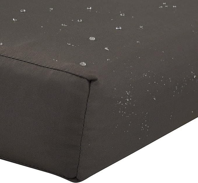 Classic Accessories Ravenna Water-Resistant Patio Lounge Chair/Loveseat Cushion, 25 x 27 x 5 Inch, Dark Taupe