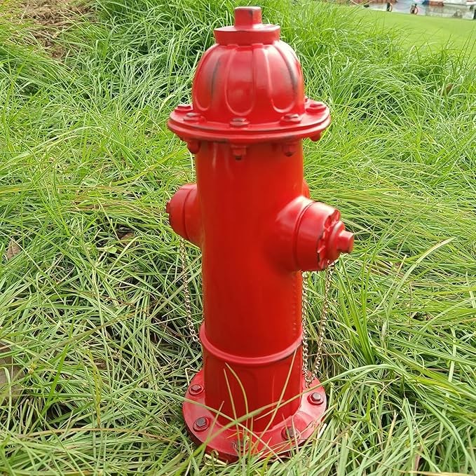 Fire Hydrant for Dogs to Pee On: Dog Fire Hydrant Pee Post Outdoor - 13" Training Post Statue for Yard Garden (Red)