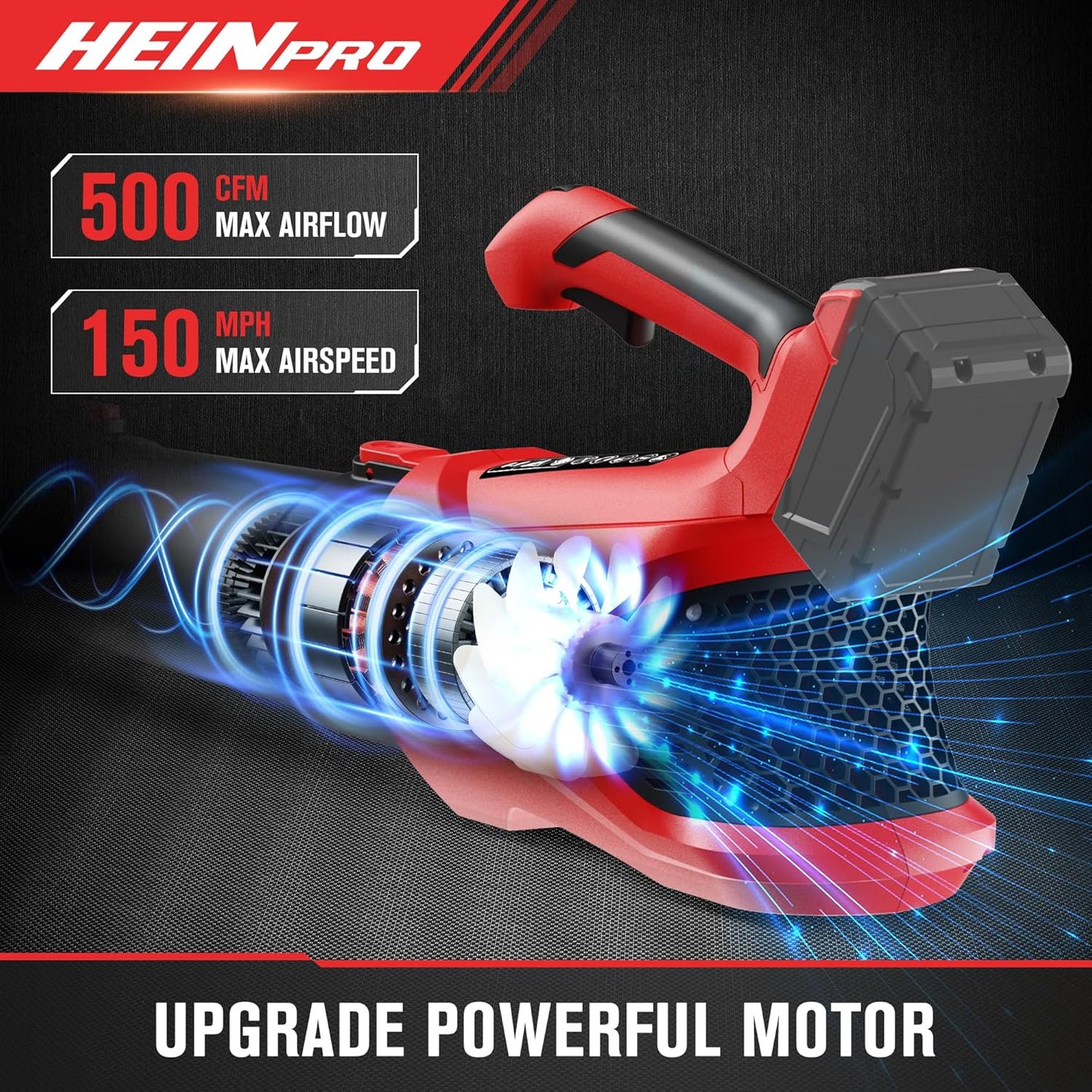 Cordless Leaf Blower Up to 500CFM Compatible with Milwaukee M18 Battery (Tool Only), Electric Leaf Blower Cordless with 5 Speed Modes, Battery Powered Leaf Blowers for Lawn Care, Yard