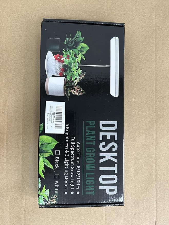 Wiaxulay Grow Light, 78 LED Plant Light for Indoor Plants, Full Spectrum Desktop Growing Lamp with Auto Timer 6/12/16 Hrs, 3 Lighting Modes, 5 Dimmable Levels, Height Adjustable 7.8"-26", 1 Pack