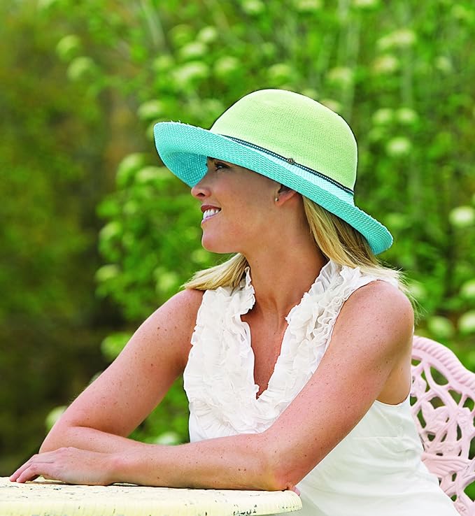 Wallaroo Women’s Victoria Two-Toned Sun Hat – UPF 50+ Sun Protection, Wide Brim, Adjustable, Cotton Lining, Summer Holiday