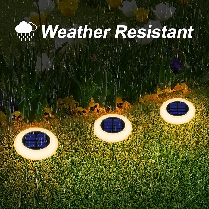 intelamp Colorful Solar Lights for Outside Solar Garden Lights Backyard Decor Outside Lights for Yard Color Changing Solar Pathway for Yard Garden Pathway,6 Pack