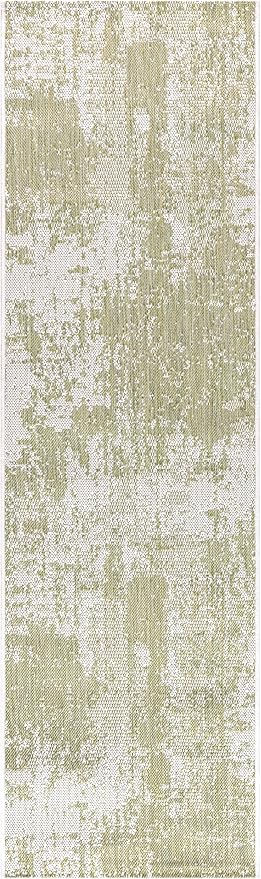 Keen Home Design Terrace Outdoor Runner Rug - 2x12 Washable Indoor/Outdoor Rug for Patio, Kitchen, Balcony, Beach, Garden, Deck and Porch, Size: 2'2"x11'10"