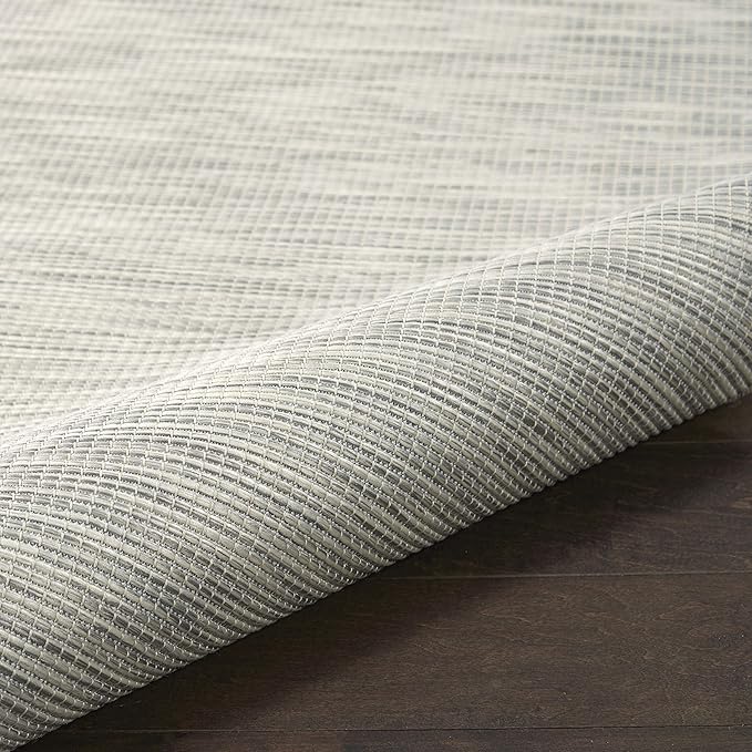 Nourison Home Positano 6' x 9' Light Gray Fabric Modern Indoor/Outdoor Area Rug