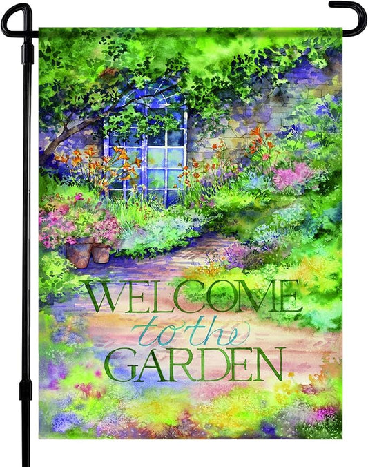 Spring Garden Flags 12.x18 Double Sided - Floral Garden Flag Printed in Premium Polyester - Seasonal House Welcome Banner for Outdoor, Yard, Lawn, Deck, and Patio - Suits Standard Flag Poles